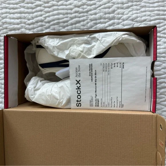 Onitsuka Tiger Mexico 66 Slip On Birch, Navy Size 7 - Picture 4 of 6